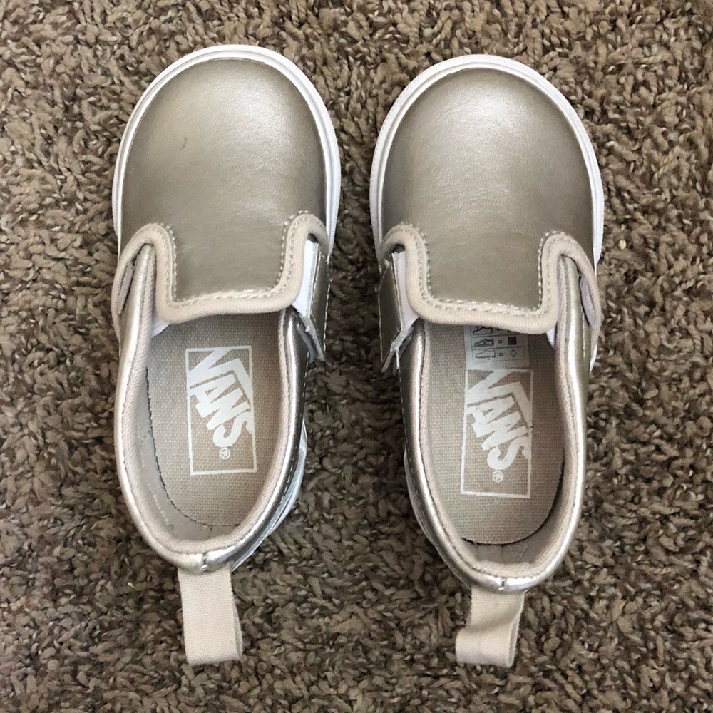 Silver Toddler Slip-on Vans